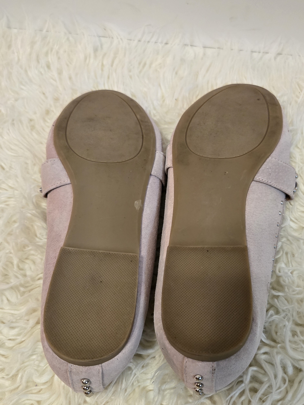 Berkshire Blush Pearl & Stud Suede-Look Loafers - Picture 8 of 14